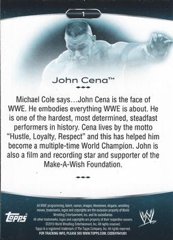 2010 Topps Platinum WWE #1 John Cena  Back