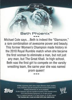 2010 Topps Platinum WWE #24 Beth Phoenix  Back