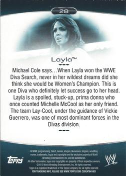 2010 Topps Platinum WWE #28 Layla  Back