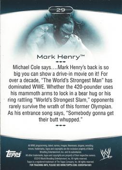 2010 Topps Platinum WWE #29 Mark Henry  Back