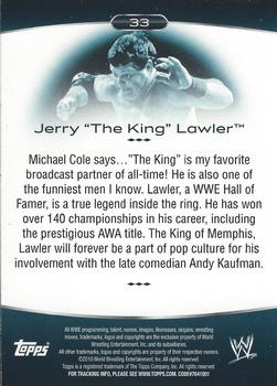 2010 Topps Platinum WWE #33 Jerry The King Lawler  Back
