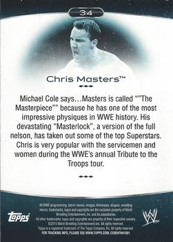 2010 Topps Platinum WWE #34 Chris Masters  Back