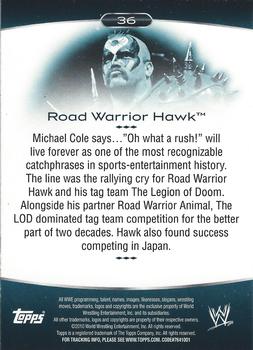 2010 Topps Platinum WWE #36 Road Warrior Hawk Back