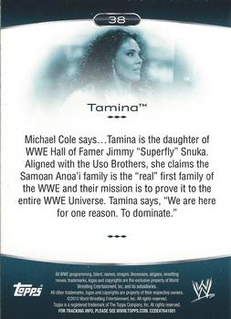 2010 Topps Platinum WWE #38 Tamina  Back