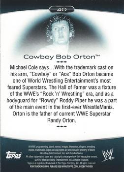 2010 Topps Platinum WWE #40 Cowboy Bob Orton  Back