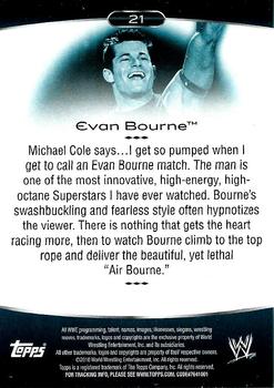 2010 Topps Platinum WWE #21 Evan Bourne  Back
