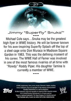 2010 Topps Platinum WWE #27 Jimmy Superfly Snuka  Back