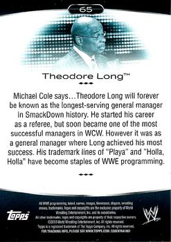2010 Topps Platinum WWE #65 Theodore Long  Back