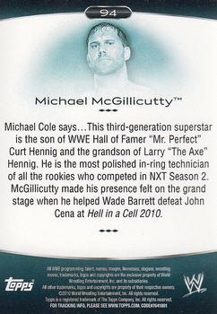 2010 Topps Platinum WWE #94 Michael McGillicutty  Back
