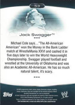 2010 Topps Platinum WWE #53 Jack Swagger  Back