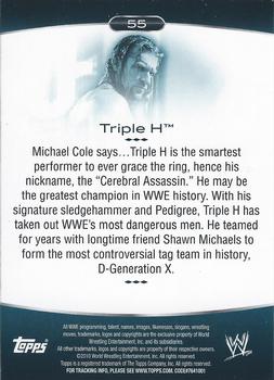 2010 Topps Platinum WWE #55 Triple H  Back