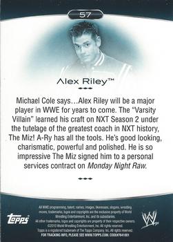 2010 Topps Platinum WWE #57 Alex Riley  Back