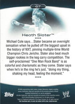 2010 Topps Platinum WWE #67 Heath Slater  Back