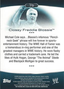 2010 Topps Platinum WWE #75 Classy Freddie Blassie  Back