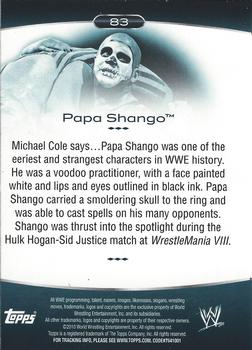 2010 Topps Platinum WWE #83 Papa Shango  Back