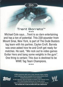 2010 Topps Platinum WWE #86 Trent Barreta  Back