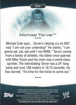 2010 Topps Platinum WWE #92 Michael Tarver  Back