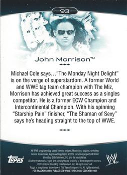 2010 Topps Platinum WWE #93 John Morrison  Back
