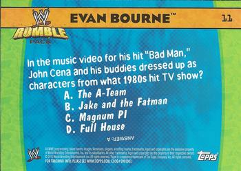 2010 Topps WWE Rumble Pack #11 Evan Bourne  Back