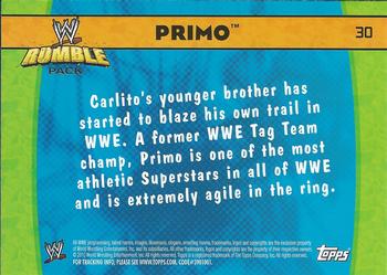 2010 Topps WWE Rumble Pack #30 Primo  Back