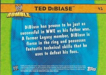 2010 Topps WWE Rumble Pack #41 Ted DiBiase Jr. Back