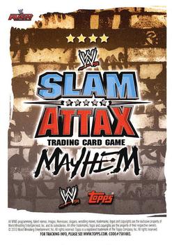 2010 Topps Slam Attax WWE Mayhem #NNO The Miz Back