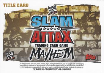 2010 Topps Slam Attax WWE Mayhem #NNO World Heavyweight Championship Back