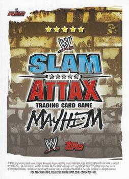 2010 Topps Slam Attax WWE Mayhem #NNO Chris Jericho  Back