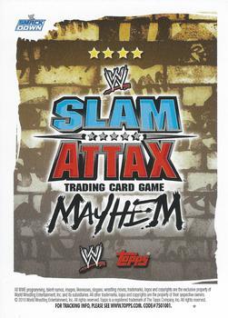 2010 Topps Slam Attax WWE Mayhem #NNO Kane  Back