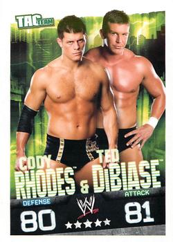 2009 Topps Slam Attax WWE #NNO Cody Rhodes / Ted DiBiase Jr. Front