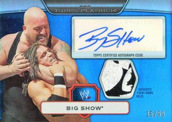 2010 Topps Platinum WWE - Autograph Relics Blue #37 Big Show  Front