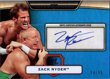2010 Topps Platinum WWE - Autographs Blue #60 Zack Ryder  Front