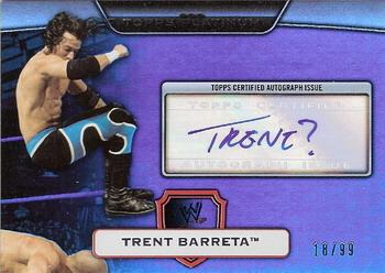 2010 Topps Platinum WWE - Autographs Blue #86 Trent Barreta  Front