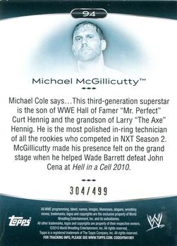 2010 Topps Platinum WWE - Green #94 Michael McGillicutty  Back