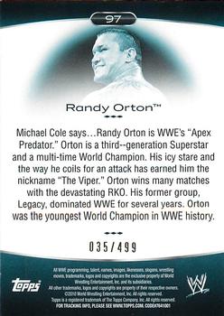2010 Topps Platinum WWE - Green #97 Randy Orton  Back
