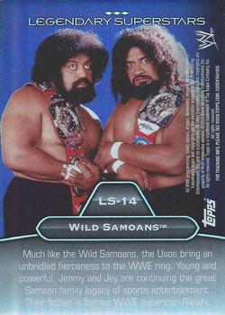 2010 Topps Platinum WWE - Legendary Superstars #LS-14 The Usos / Wild Samoans Back