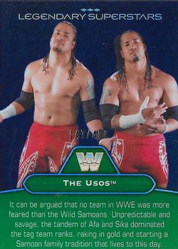 2010 Topps Platinum WWE - Legendary Superstars Green #LS-14 The Usos / Wild Samoans Front