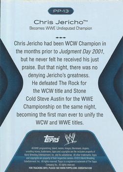 2010 Topps Platinum WWE - Platinum Performance #PP-13 Chris Jericho  Back