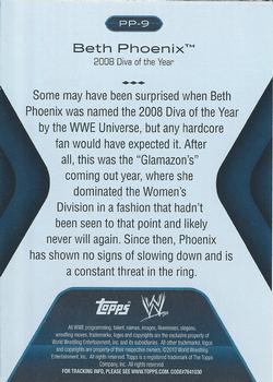2010 Topps Platinum WWE - Platinum Performance #PP-9 Beth Phoenix  Back