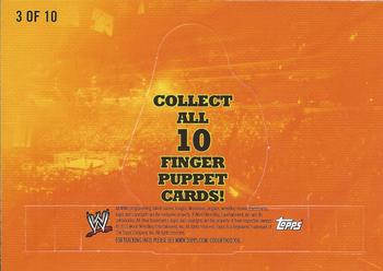 2010 Topps WWE Rumble Pack - Finger Puppets #3 CM Punk  Back