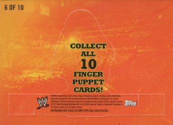 2010 Topps WWE Rumble Pack - Finger Puppets #6 Yoshi Tatsu Back