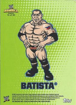 2010 Topps WWE Rumble Pack - Stickers #16 Batista  Front