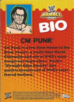 2010 Topps WWE Rumble Pack - Stickers #24 CM Punk  Back
