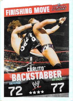 2009 Topps Slam Attax WWE - Finishing Moves #6 Carlito / Backstabber Front