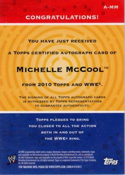 2010 Topps WWE - Autographs #A-MM Michelle McCool  Back