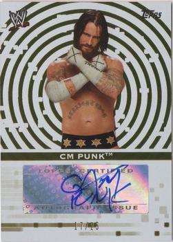 2010 Topps WWE - Autographs Gold #A-CM CM Punk Front