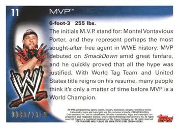2010 Topps WWE - Blue #11 MVP  Back
