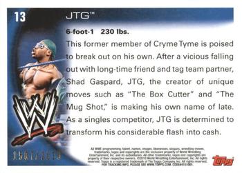 2010 Topps WWE - Blue #13 JTG  Back