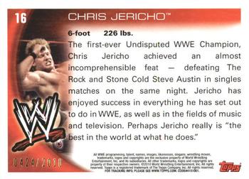 2010 Topps WWE - Blue #16 Chris Jericho  Back