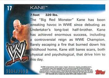 2010 Topps WWE - Blue #17 Kane  Back